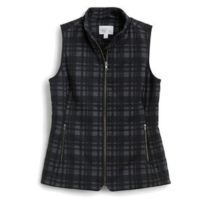 Langley Plaid Ponte Vest